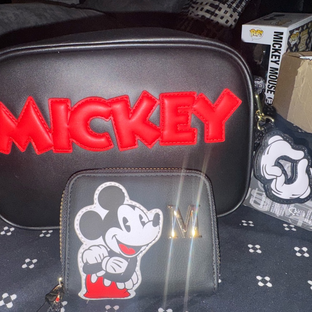 Mickey Mouse Black and Red Bag Set